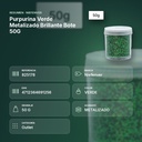 PURPURINA VERDE METALIZADO BRILLANTE BOTE 50G  - resumen de atributos