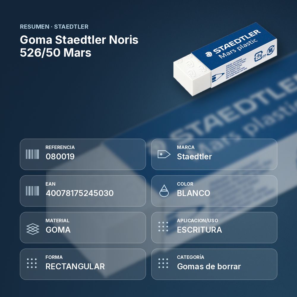 GOMA STAEDTLER NORIS 526/50 MARS - resumen de atributos
