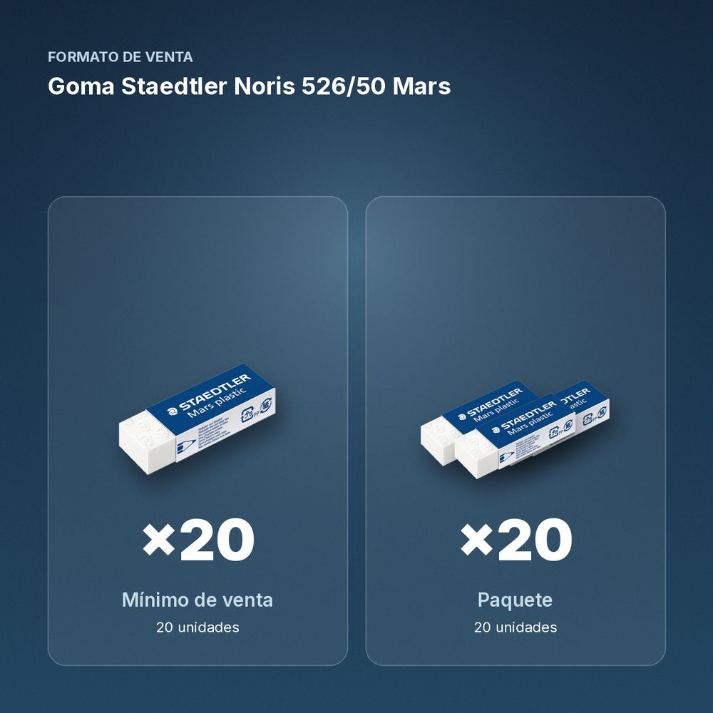 GOMA STAEDTLER NORIS 526/50 MARS - formato de venta: paquete de 20