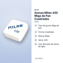 GOMAS MILAN 430 MIGA DE PAN CUADRADAS - características principales