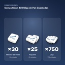 GOMAS MILAN 430 MIGA DE PAN CUADRADAS - formato de venta: paquete de 25, caja de 750