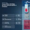 GOMAS MILAN 445 MIGA DE PAN+NATA 624 BLÍSTER 5 UNIDADES - resumen de atributos