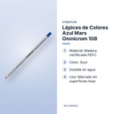 LÁPICES DE COLORES AZUL MARS OMNICROM 108  - características principales
