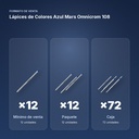 LÁPICES DE COLORES AZUL MARS OMNICROM 108  - formato de venta: paquete de 12, caja de 72