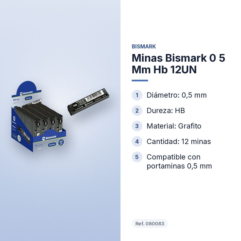 MINAS BISMARK 0 5 MM HB 12UN - características principales