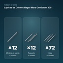 LÁPICES DE COLORES NEGRO MARS OMNICROM 108  - formato de venta: paquete de 12, caja de 72