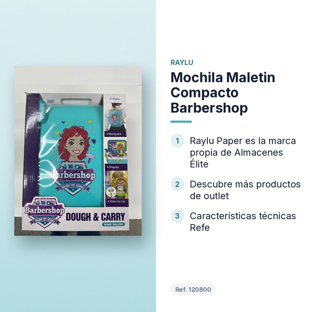 MOCHILA MALETIN COMPACTO BARBERSHOP - características principales