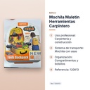 MOCHILA MALETIN HERRAMIENTAS CARPINTERO - características principales