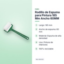RODILLO DE ESPUMA PARA PINTURA 185 MM ANCHO 60MM - características principales