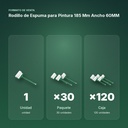 RODILLO DE ESPUMA PARA PINTURA 185 MM ANCHO 60MM - formato de venta: paquete de 30, caja de 120