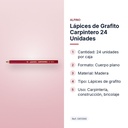 LÁPICES DE GRAFITO CARPINTERO 24 UNIDADES - características principales
