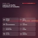 LÁPICES DE GRAFITO CARPINTERO 24 UNIDADES - resumen de atributos