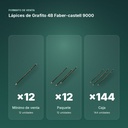 LÁPICES DE GRAFITO 4B FABER-CASTELL 9000  - formato de venta: paquete de 12, caja de 144