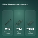 LÁPICES DE GRAFITO 7B FABER-CASTELL 9000  - formato de venta: paquete de 12, caja de 144