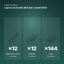 LÁPICES DE GRAFITO 8B FABER-CASTELL 9000  - formato de venta: paquete de 12, caja de 144