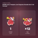 RODILLO PARA TEMPERA JOVI ESPUMA GRANDE SET 3 UD FORMAS - formato de venta: caja de 12