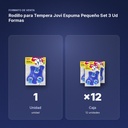 RODILLO PARA TEMPERA JOVI ESPUMA PEQUEÑO  SET 3 UD FORMAS - formato de venta: caja de 12