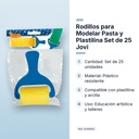 RODILLOS PARA MODELAR PASTA Y PLASTILINA SET DE 25 JOVI - características principales