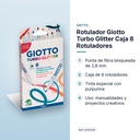 ROTULADOR GIOTTO TURBO GLITTER CAJA 8 ROTULADORES - características principales