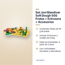 SET JOVI BLANDIVER SOFT DOUGH 50G FRUTAS + EXTRUSORA + ACCESORIOS - características principales