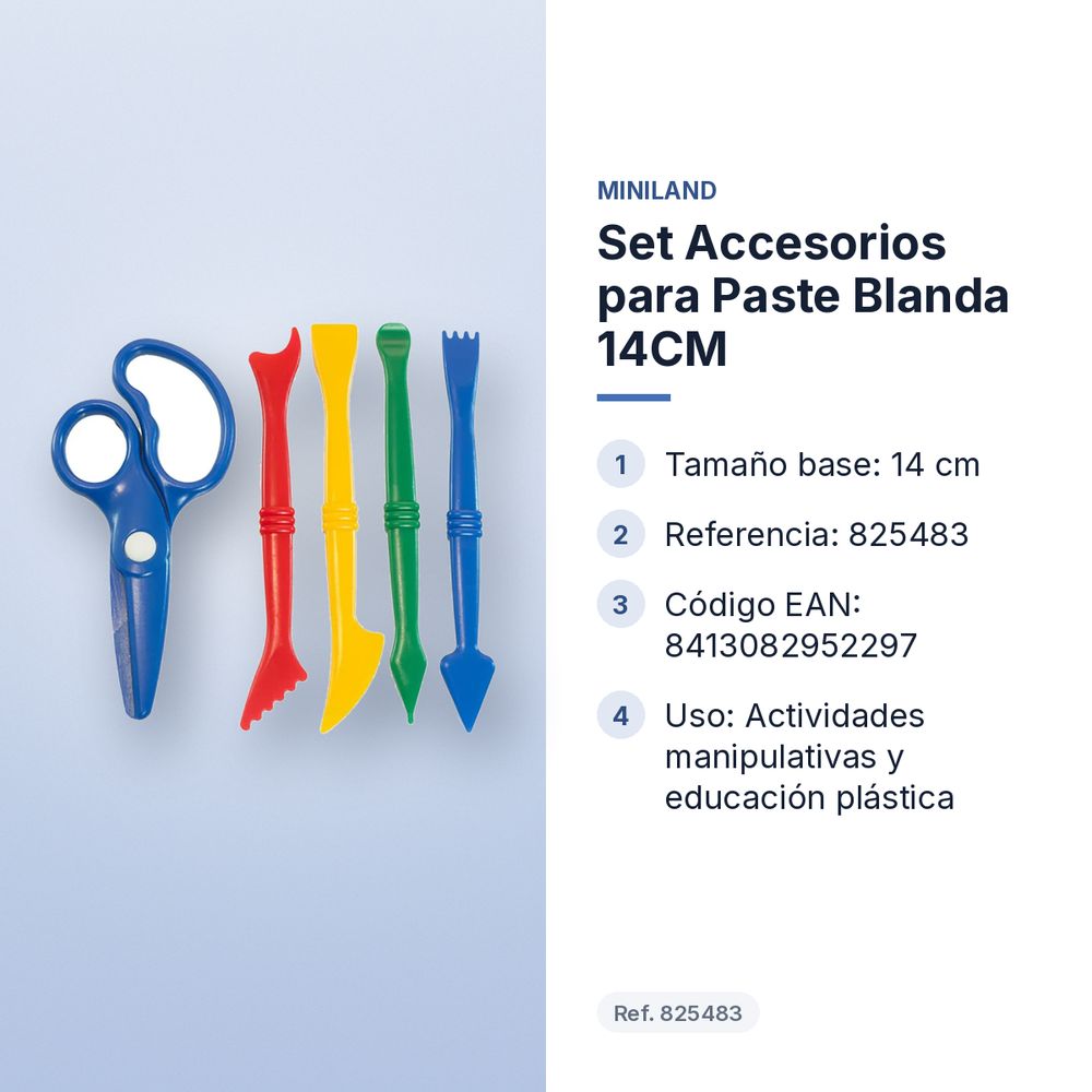 SET ACCESORIOS PARA PASTE BLANDA 14CM - características principales