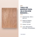 TABLA DE MARQUETERÍA 39,5x59,5CM MADERA CONTRACHAPADA 2,5MM - características principales