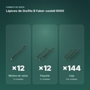 LÁPICES DE GRAFITO B FABER-CASTELL 9000  - formato de venta: paquete de 12, caja de 144