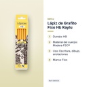 LÁPIZ DE GRAFITO FIXO HB RAYLU - características principales
