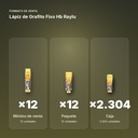 LÁPIZ DE GRAFITO FIXO HB RAYLU - formato de venta: paquete de 12, caja de 2304