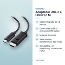 ADAPTADOR USB-C A HDMI 1,8 M - características principales