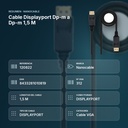 CABLE DISPLAYPORT DP-M A DP-M 1,5 M - resumen de atributos
