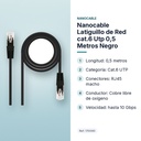 NANOCABLE LATIGUILLO DE RED CAT.6 UTP 0,5 METROS NEGRO - características principales