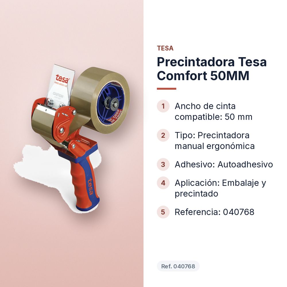 PRECINTADORA TESA COMFORT 50MM - características principales