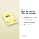 NOTA ADH.POST-IT 102X152 AMARILLO - características principales