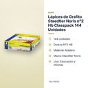 LÁPICES DE GRAFITO STAEDTLER NORIS Nº2 HB CLASSPACK 144 UNIDADES - características principales