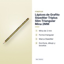 LÁPICES DE GRAFITO STAEDTLER TRIPLUS SLIM TRIANGULAR MINA 2MM - características principales