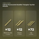 LÁPICES FLUORESCENTE STAEDTLER TRIANGULAR TOP STAR AMARILLO - formato de venta: paquete de 12, caja de 72