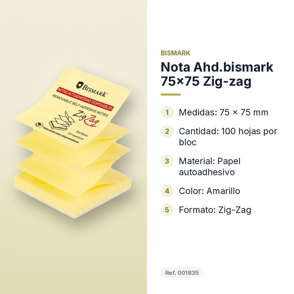 NOTA AHD.BISMARK 75X75 ZIG-ZAG - características principales