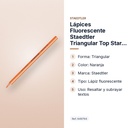 LÁPICES FLUORESCENTE STAEDTLER TRIANGULAR TOP STAR NARANJA - características principales
