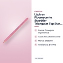LÁPICES FLUORESCENTE STAEDTLER TRIANGULAR TOP STAR ROSA - características principales