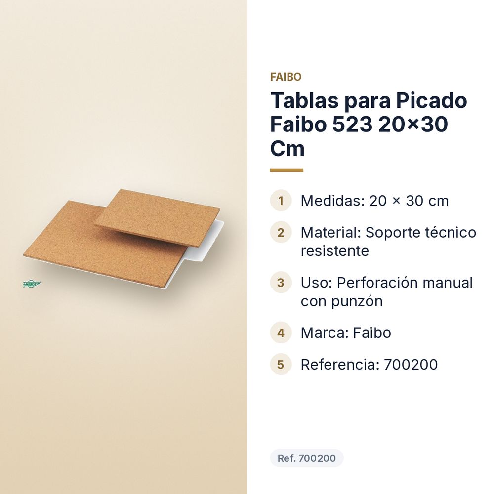 TABLAS PARA PICADO FAIBO 523 20X30 CM - características principales