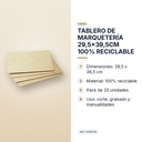 TABLERO DE MARQUETERÍA 29,5x39,5CM 100% RECICLABLE - características principales