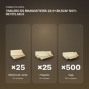 TABLERO DE MARQUETERÍA 29,5x39,5CM 100% RECICLABLE - formato de venta: paquete de 25, caja de 500