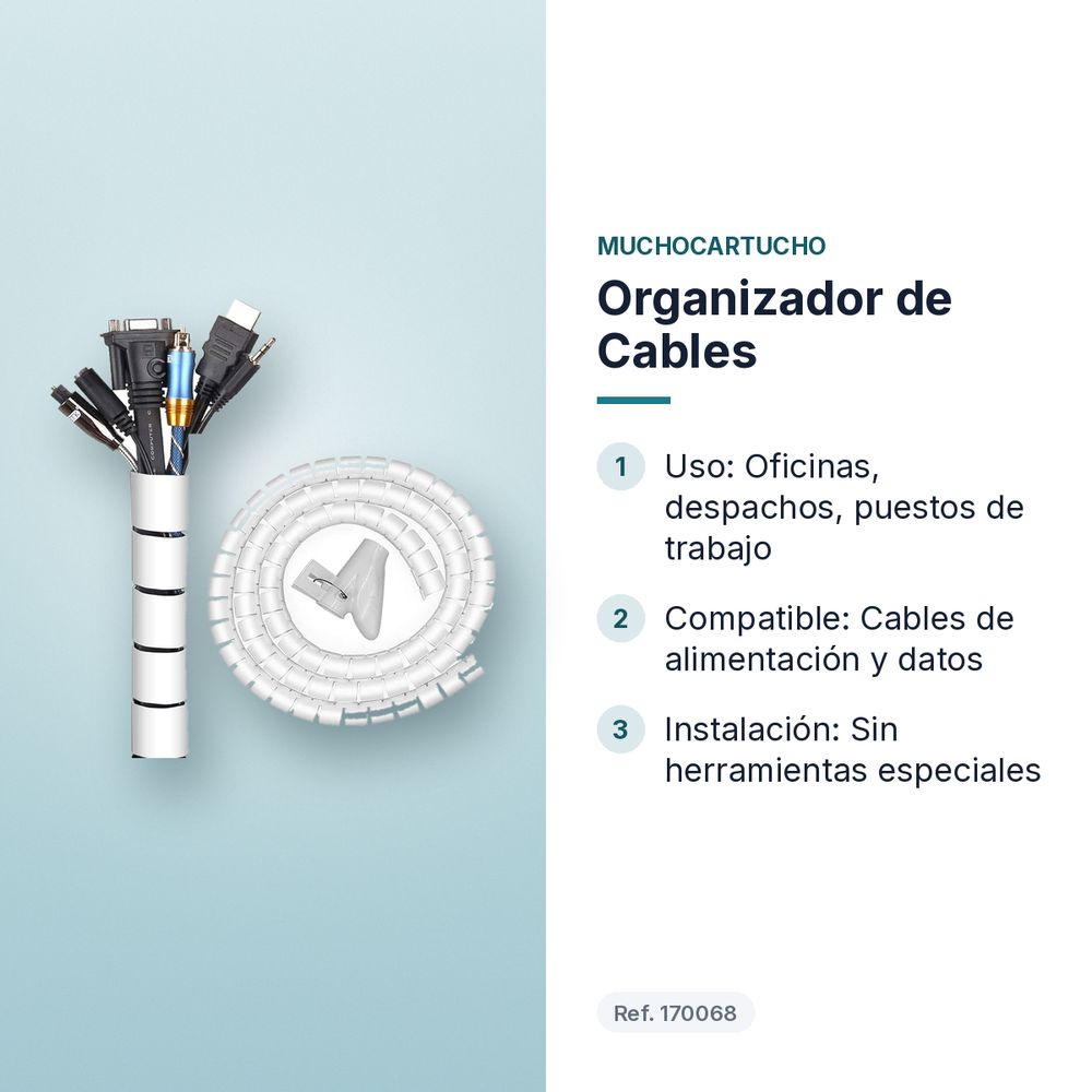 ORGANIZADOR DE CABLES - características principales