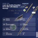 LÁPIZ DE GRAFITO STAEDTLER NORIS 120– 2B CABEZA  NARANJA - resumen de atributos