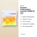 POMPON POLIPROPILENO AMARILLO 25MM 50 UDS - características principales