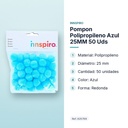 POMPON POLIPROPILENO AZUL 25MM 50 UDS - características principales