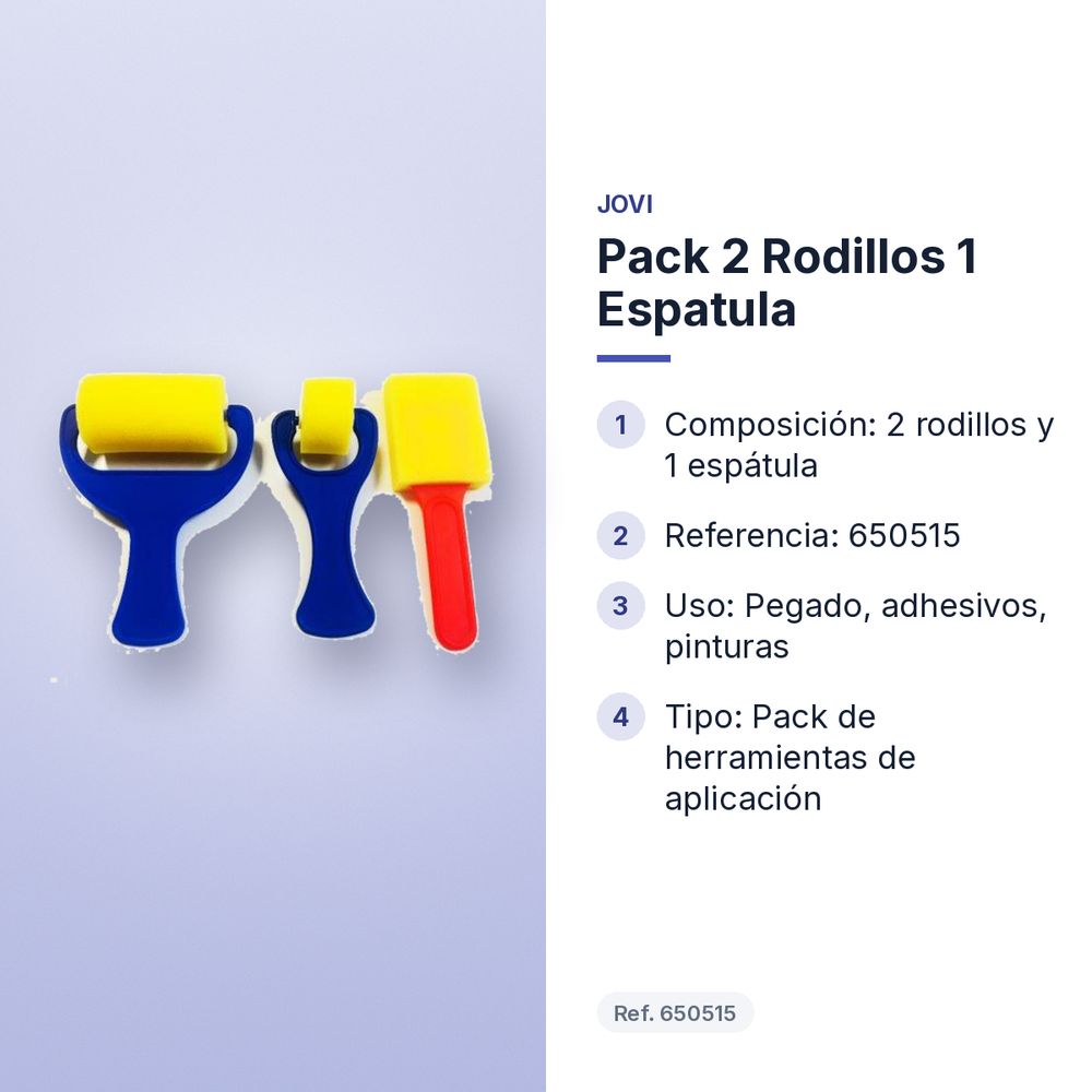 PACK 2 RODILLOS 1 ESPATULA - características principales