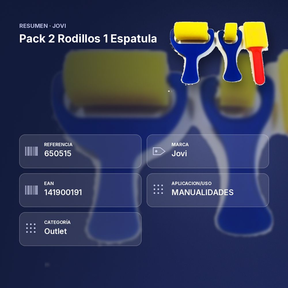 PACK 2 RODILLOS 1 ESPATULA - resumen de atributos