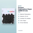 POMPON POLIPROPILENO NEGRO 25MM 50 UDS - características principales